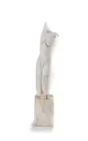 Lorraine Edelstein, Nude, marble on a stone base