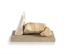 Lorraine Edelstein, Three Forms, marble on a stone base