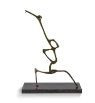 Peter Haden, Running Bird, bronze on a marble base