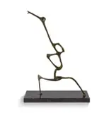 Peter Haden, Running Bird, bronze on a marble base