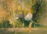 House through the Trees by Errol Boyley, oil on canvas, sold May 2024