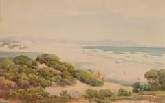Hugo Naude, Voëlklip Hermanus, watercolour on paper laid down on board