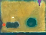 Abstract by Douglas Portway, oil on paper, sold May 2024