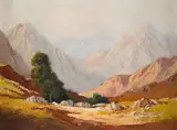 Swartberg Scene by Titta Fasciotti, oil on board, offered May 2024