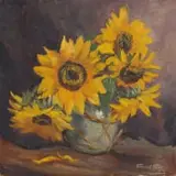 Emily Isabel Fern, Sunflowers in a Vase