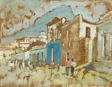 Terence McCaw, Lion's Head from Bo-Kaap, oil on board
