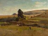 Frans Oerder, Landscape with Horses, oil on canvas