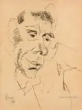 Gregoire Boonzaier, Rose-Innes Skets (Sketch of Alexander Rose-Innes), charcoal on card