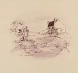 Pieter van der Westhuizen, Waenhuiskrans KP, ink on card
