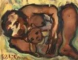 Mother and Child by Frans Claerhout, oil on board, offered May 2024