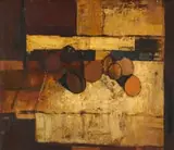 Wim Blom, Still Life, oil on board