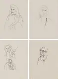 Andrew Verster, Portraits, four, etching on paper