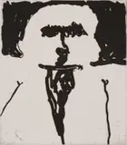 Robert Hodgins, Fat Man, etching on paper