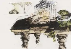 Still Life by Jan Neethling, etching with hand colouring on paper, offered May 2024