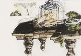 Jan Neethling, Still Life, etching with hand colouring on paper