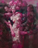 Sarah Ballam, Medusa, oil on canvas