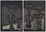 Still Life with Glassware, two by Andrew Verster, oil on artist’s board, offered May 2024