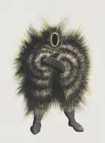 Walter Oltmann, Caterpillar Suit I, colour lithograph and chine collé on paper