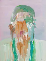 Banele Khoza, Untitled (Portrait), oil on canvas
