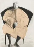Deborah Bell, Frail Crown, chine collé and etching on paper