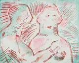 Robert Hodgins, Orpheus & Euridice (sic), colour etching on paper