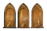 Faith XLVII, Coltan; Oil; Diamonds, triptych, mixed media on panel in the artist's hand made wooden frame