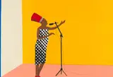 Sam Nhlengethwa, Tribute to Miriam Makeba, colour lithograph on paper