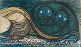 His Second Brave Pair, from White Monday Disaster by Cecil Skotnes, colour woodcut on paper, sold Apr 2024
