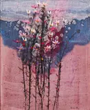 George Boys, Abstract Flowers I, oil on board