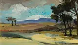Jan Dingemans, Landscape, oil on board