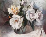 Irmin Henkel, Rose Bowl, oil on canvas
