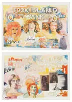 Fook Banknotes by Walter Battiss, photolithograph on paper, sold Apr 2024