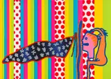 Sculptured Heads, Sychelles by Walter Battiss, colour screenprint on paper, offered Apr 2024