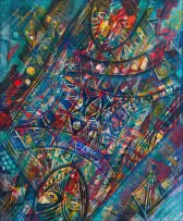 Dirk Meerkotter, Queen of Diamonds, acrylic on canvas