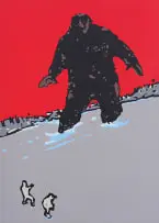 Brett Murray, They're Here!, acrylic on canvas