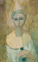 Melancholy by Frank Spears, oil on board, sold Apr 2024