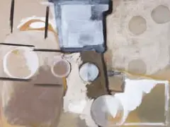 Kate Gottgens, Abstract Composition, oil, oxide and ash on canvas