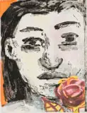 Deborah Bell, First Blush, hand coloured etching on paper