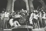 Chris Ledochowski, Nelson Mandela Delivers his First Public Speech in Twenty Seven Years, on the Day of his Release. City Hall, Grand Parade, Cape Town 11.02.1990., duotone photolithograph on 100% cotton BFK Rives mould-made paper