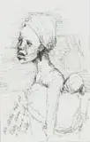 My Mother Told Me "Never Throw a Stone and Hide" by Nelson Makamo, pen on paper, sold Mar 2024