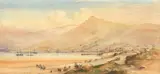 Thomas Bowler, Simon's Town, Cape of Good Hope, watercolour with heightening in China White on paper