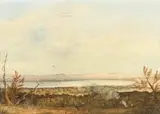 Thomas Bowler, Natal from Berea Looking Eastwards, watercolour with heightening in China White on paper