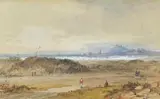 Thomas Bowler, Seascape with Beach in Foreground, watercolour with heightening in China White on paper