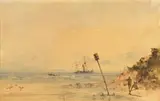 Thomas Bowler, From Bluff Natal, watercolour with heightening in China White on paper