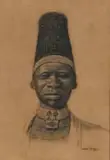 Gerard Bhengu, Figure with Hat and Collar
