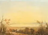Thomas Bowler, Natal from Berea, watercolour on paper