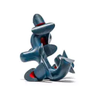 Edoardo Villa, Blue Abstract Form with Red, painted steel