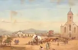 Thomas Bowler, The Murraysburg Establishment, from The Mosenthal Establishments commission, watercolour with heightening in China White on paper