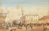Thomas Bowler, Port Elizabeth, from The Mosenthal Establishments commission, watercolour with heightening in China White on paper
