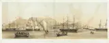 Thomas Bowler, View of Cape Town from Table Bay, from The Mosenthal Establishments commission, coloured lithograph on paper